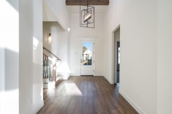 High ceiling entryway in new Tulsa home